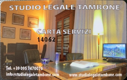 CARTA SERVIZI - STUDIO  LEGALE  TAMBONE